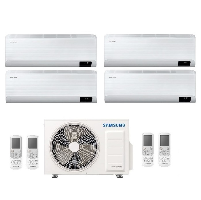 CLIMATIZZATORE CONDIZIONATORE SAMSUNG INVERTER QUADRI SPLIT CEBU WI-FI 7000+9000+12000+12000 con AJ080TXJ R-32 CLASSE A++ WIFI - NEW 7+9+12+12