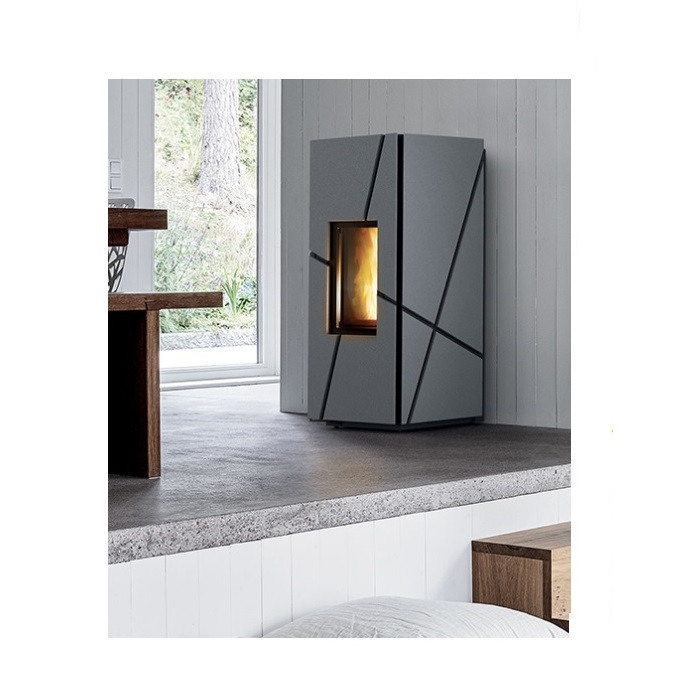 STUFA A PELLET MCZ GROOVE COMFORT AIR MATIC 8 M1 7,8 KW RIVESTIMENTO SERPENTINO SU 3  LATI - TECNOLOGIA MAESTRO CORE - NEW