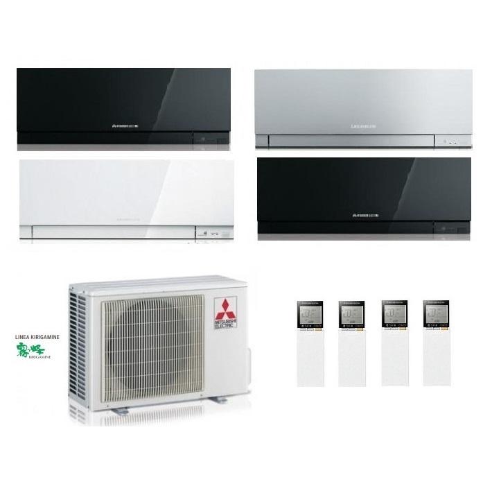 CLIMATIZZATORE CONDIZIONATORE MITSUBISHI ELECTRIC QUADRI SPLIT INVERTER KIRIGAMINE ZEN 9000+9000+9000+15000 con MXZ-4F80VF2 R-32 DISPONIBILI IN VARI COLORI - NEW 9+9+9+15