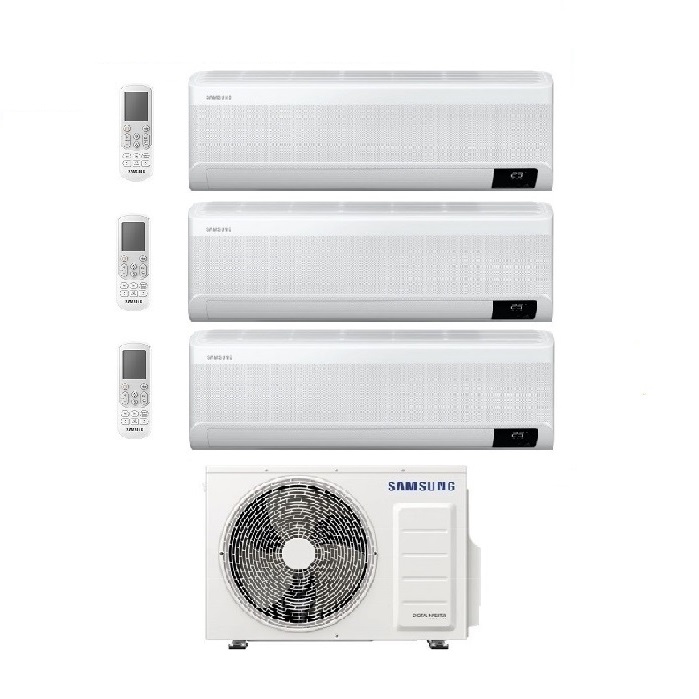 CLIMATIZZATORE CONDIZIONATORE SAMSUNG INVERTER TRIAL SPLIT WINDFREE AVANT 7000+7000+7000 con AJ068TXJ R-32 CLASSE A++ WIFI - NEW 7+7+7