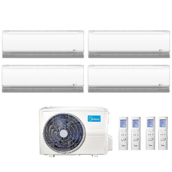 CLIMATIZZATORE CONDIZIONATORE QUADRI SPLIT INVERTER MIDEA BREEZELESS+ R-32 9000+9000+9000+9000 BTU A++ CON M4O-36FN8-Q WI-FI INCLUSO NEW 9+9+9+9
