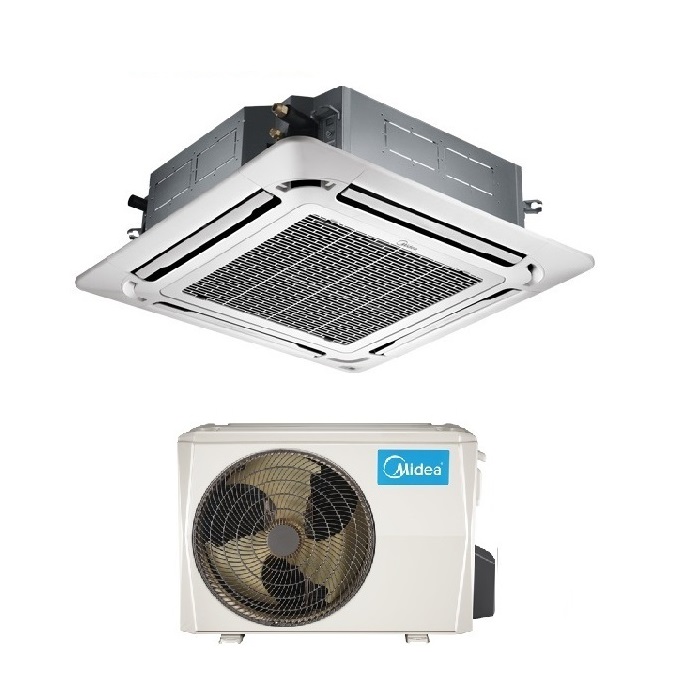 CLIMATIZZATORE CONDIZIONATORE INVERTER MIDEA CASSETTA 4 VIE 12000 BTU 60x60 MCA3U-12FNXD0 + MOB-30-12HFN8 - WI-FI OPZIONALE