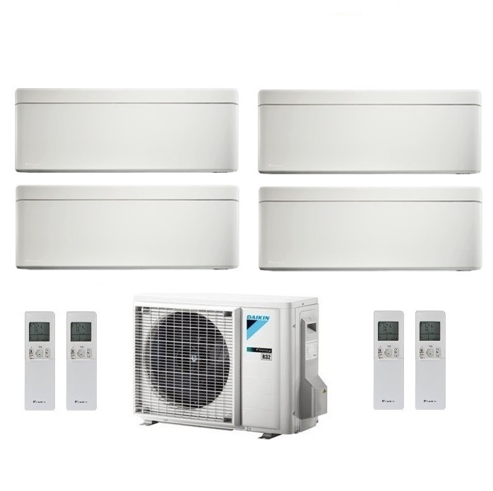 CLIMATIZZATORE CONDIZIONATORE DAIKIN BLUEVOLUTION QUADRI SPLIT INVERTER STYLISH WHITE R-32 WI-FI 7000+7000+7000+15000 CON 4MXM68N 7+7+7+15 FTXA-AW -Garanzia Italiana