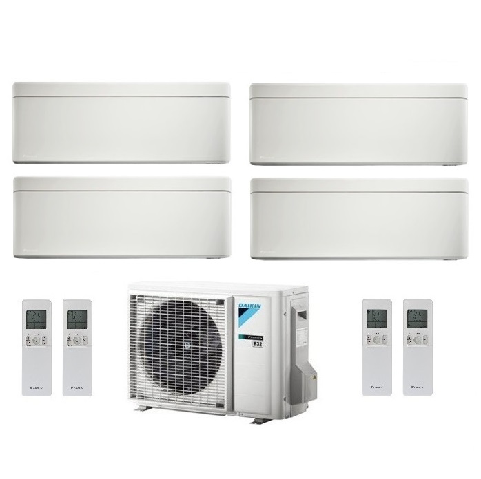 CLIMATIZZATORE CONDIZIONATORE DAIKIN BLUEVOLUTION QUADRI SPLIT INVERTER STYLISH WHITE R-32 WI-FI 7000+7000+7000+18000 CON 4MXM68N 7+7+7+18 FTXA-AW -Garanzia Italiana