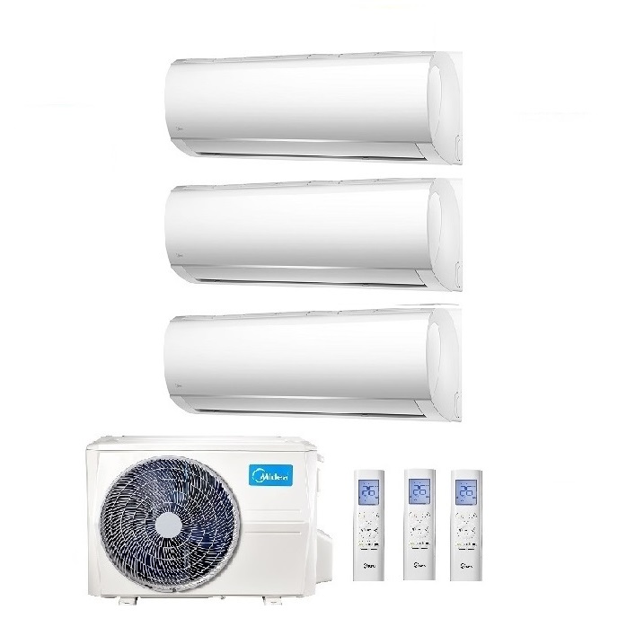 CLIMATIZZATORE CONDIZIONATORE TRIAL SPLIT INVERTER MIDEA RIGHT R-32 9000+12000+18000 BTU CON M3OF-27HFN8-Q WI-FI OPTIONAL- CLASSE A++ - NEW - 9+12+18