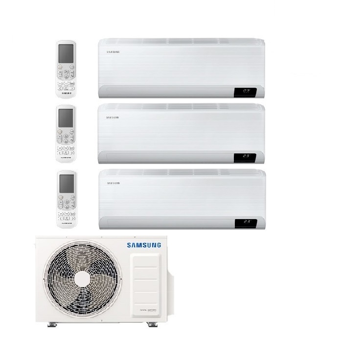 CLIMATIZZATORE CONDIZIONATORE SAMSUNG INVERTER TRIAL SPLIT CEBU WI-FI 7000+7000+7000 con AJ068TXJ R-32 CLASSE A++ WIFI - NEW 7+7+7