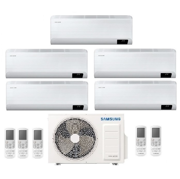 CLIMATIZZATORE CONDIZIONATORE SAMSUNG INVERTER PENTA SPLIT CEBU WI-FI 9000+12000+12000+12000+12000 con AJ100TXJ R-32 CLASSE A++ WIFI - NEW 9+12+12+12+12