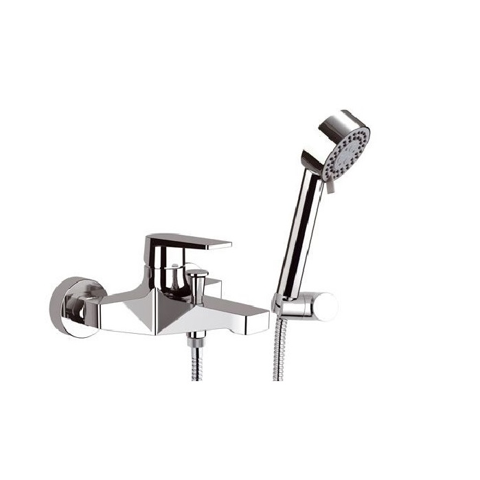 REMER MISCELATORE MONOCOMANDO REMER DREAM D 02 PER VASCA ESTERNO CON FLESSIBILE CM 150 E DOCCETTA A 4 FUNZIONI