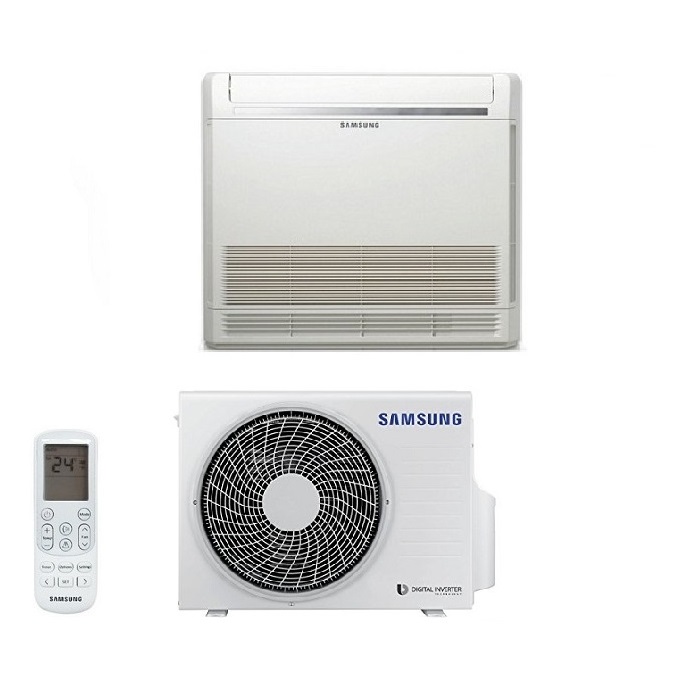 CLIMATIZZATORE CONDIZIONATORE SAMSUNG INVERTER PAVIMENTO CONSOLE 9000 BTU R-32 AC026RNJDKG A++/A++ CON TELECOMANDO WIRELESS - NEW