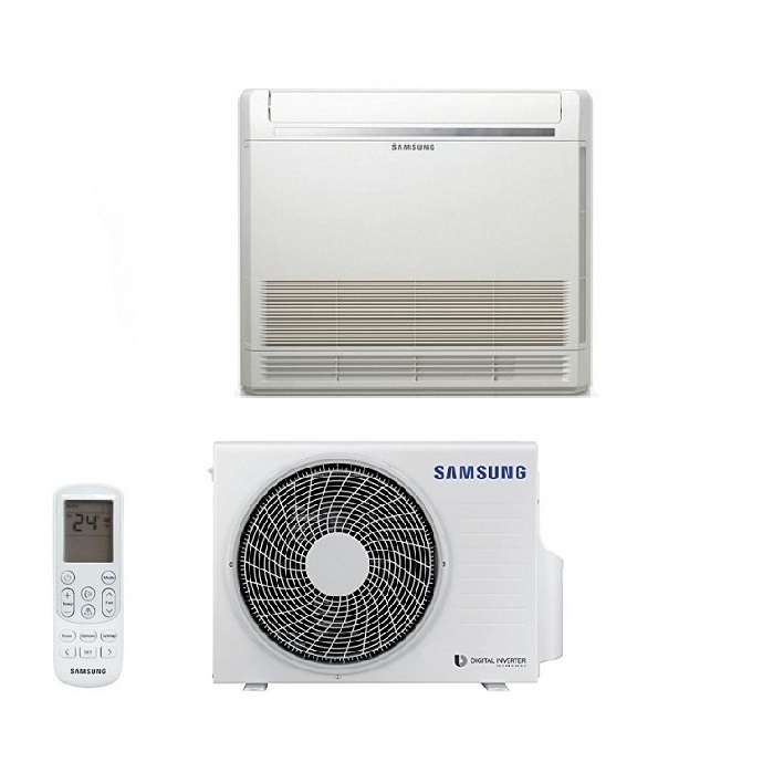 CLIMATIZZATORE CONDIZIONATORE SAMSUNG INVERTER PAVIMENTO CONSOLE 12000 BTU R-32 AC035RNJDKG A++/A++ CON TELECOMANDO WIRELESS - NEW