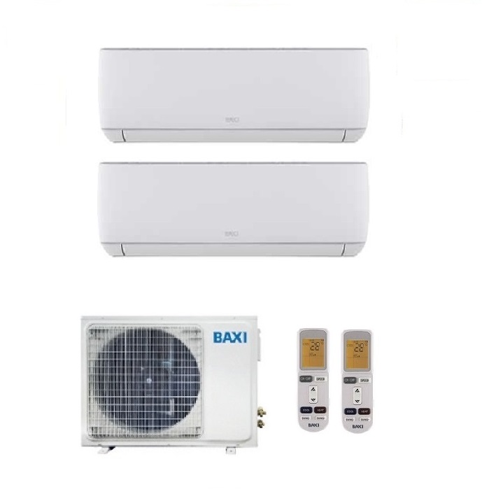 CLIMATIZZATORE CONDIZIONATORE BAXI INVERTER DUAL SPLIT ASTRA 7000+12000 CON LSGT50-2M R-32 WI-FI READY -NEW 7+12