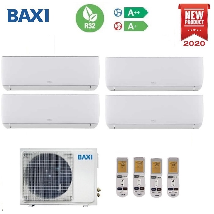CLIMATIZZATORE CONDIZIONATORE BAXI INVERTER QUADRI SPLIT ASTRA 9000+9000+9000+12000 CON LSGT100-4M R-32  WI-FI READY- NEW 9+9+9+12