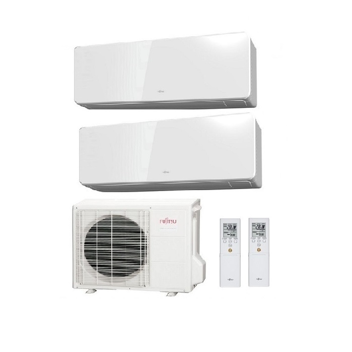 CLIMATIZZATORE CONDIZIONATORE FUJITSU DUAL SPLIT PARETE INVERTER SERIE KG 9000+12000 BTU con AOYG14KBTA2 9+12
