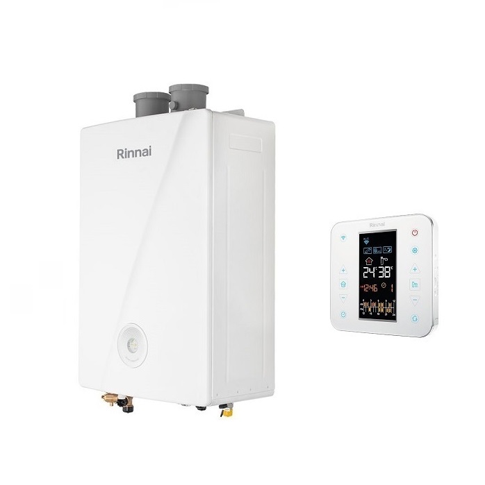 CALDAIA RINNAI A CONDENSAZIONE MOMIJI 24 KW CON CRONOTERMOSTATO WI-FI INTEGRATO COMPLETA DI KIT SCARICO FUMI METANO LOW NOX – NEW