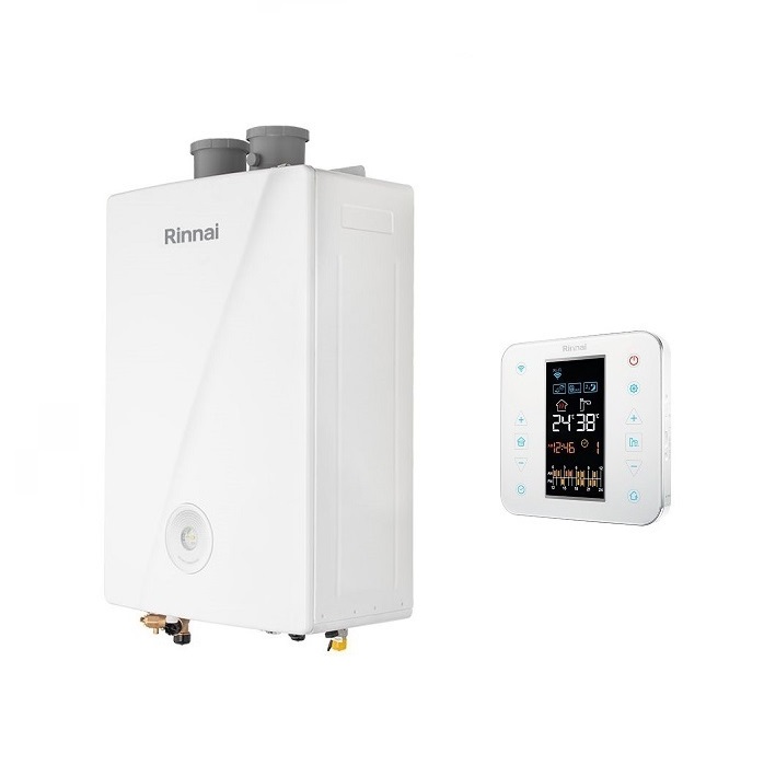 CALDAIA RINNAI A CONDENSAZIONE MOMIJI 34 KW CON CRONOTERMOSTATO WI-FI INTEGRATO COMPLETA DI KIT SCARICO FUMI METANO LOW NOX-
NEW