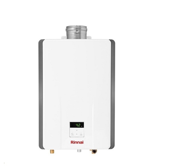 SCALDABAGNO A GAS RINNAI INFINITY 14I INTERNO COMPLETO DI KIT SCARICO FUMI - GPL NEW