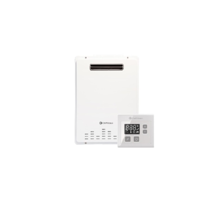 SCALDABAGNO SCALDACQUA A GAS CHAFFOTEAUX AVENIR PLUS LNX OUTDOOR 22 LITRI LOW NOX - METANO - FLUSSO FORZATO DA ESTERNO - NEW