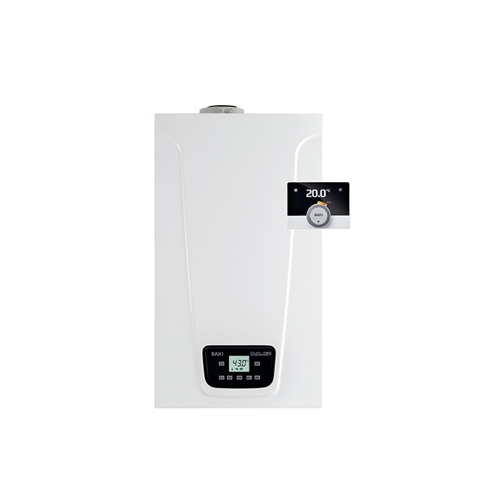 CALDAIA A CONDENSAZIONE BAXI LUNA DUO-TEC E 24 KW LOW NOX METANO/GPL COMPLETA DI KIT SCARICO FUMI - NEW