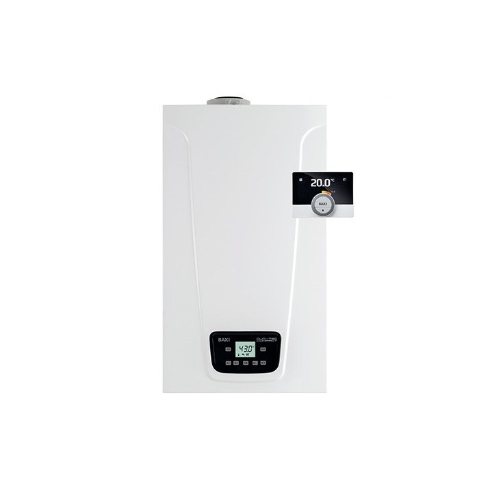 CALDAIA A CONDENSAZIONE BAXI LUNA DUO-TEC E 33 KW LOW NOX METANO/GPL COMPLETA DI KIT SCARICO FUMI - NEW