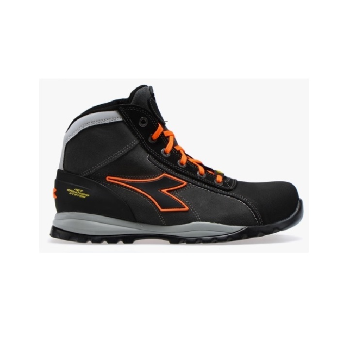 SCARPE ANTINFORTUNISTICA DIADORA UTILITY GLOVE TECH MID PRO S3 SRA HRO ESD - COLORE ASFALTO/ARANCIONE FLUO cod. 701.173527