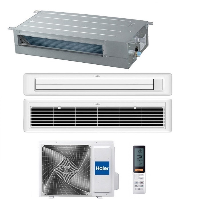 CLIMATIZZATORE CONDIZIONATORE HAIER INVERTER CANALIZZATO SLIM BASSA PRESSIONE 12000 BTU R-32 A++ AD35S2SS1FAH CON TELECOMANDO E PANNELLO INCLUSI - WI-FI INCLUSO – NEW