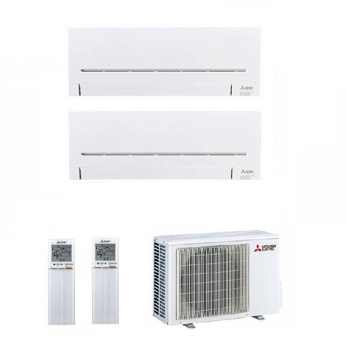 CLIMATIZZATORE CONDIZIONATORE MITSUBISHI ELECTRIC DUAL SPLIT INVERTER MSZ-AP_VGK R-32 7000+7000 CON MXZ-2F42VF- NEW 7+7 WIFI