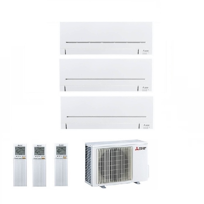 CLIMATIZZATORE CONDIZIONATORE MITSUBISHI ELECTRIC TRIAL SPLIT INVERTER MSZ-AP_VGK R-32 9000+12000+12000 CON MXZ-3F68VF A++ WI-FI INCLUSO - NEW 9+12+12