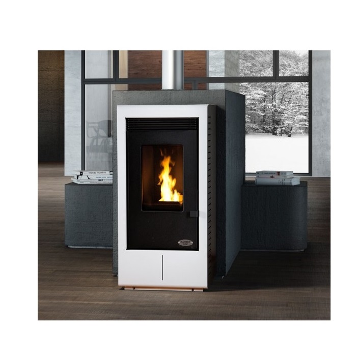 STUFA A PELLET AD ARIA VENTILATA KARMEK ONE MOD. BILBAO S1 IN ACCIAIO 9,55 KW DISPONIBILE IN VARI COLORI