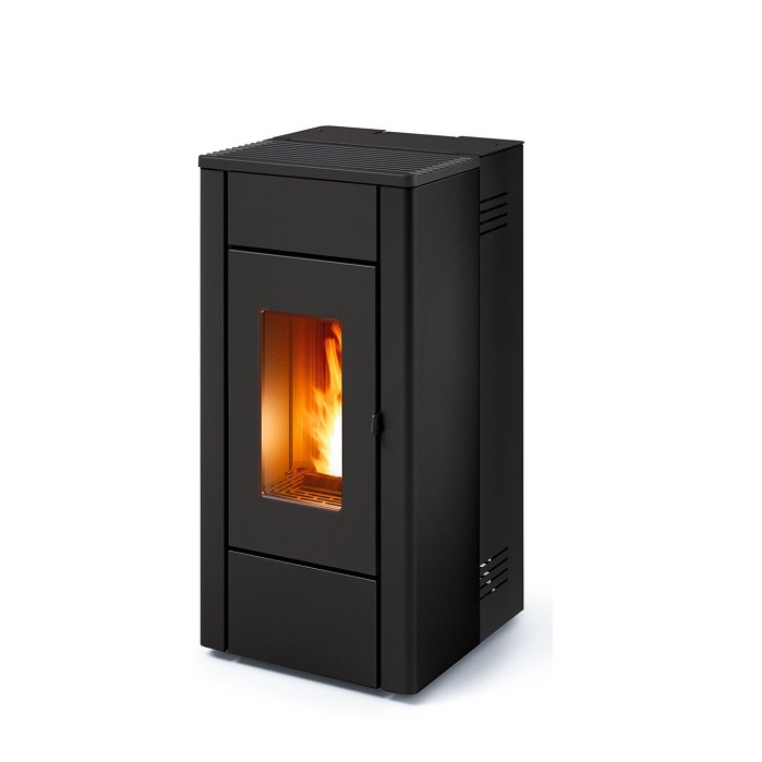 STUFA A PELLET AD ARIA VENTILATA MCZ MAY AIR 7 S1 - 7 KW IN ACCIAIO COLORE DARK