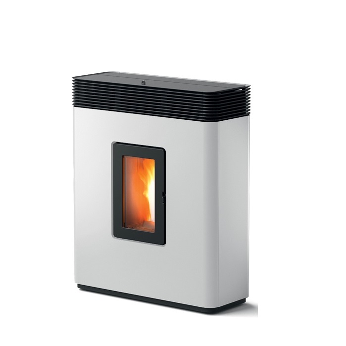 STUFA A PELLET CANALIZZABILE MCZ PHILO COMFORT AIR 14 M1 MAESTRO IN ACCIAIO COLORE WHITE