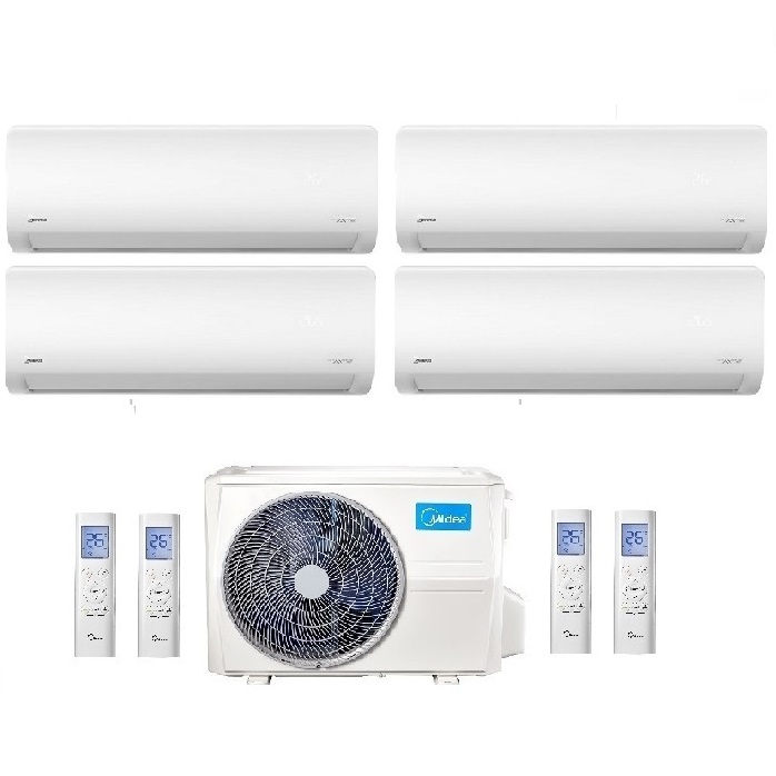CLIMATIZZATORE CONDIZIONATORE QUADRI SPLIT INVERTER MIDEA XTREME R-32 9000+9000+9000+9000 BTU 9+9+9+9 CON M4O-36HFN8-Q WI-FI INCLUSO NEW