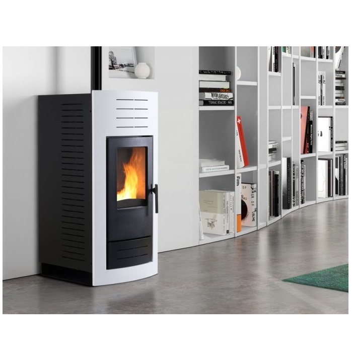 STUFA A PELLET AD ARIA PER CONVEZIONE NATURALE KARMEK ONE MARTE PLUS 8,55 KW IN ACCIAIO DISPONIBILE IN VARI  COLORI