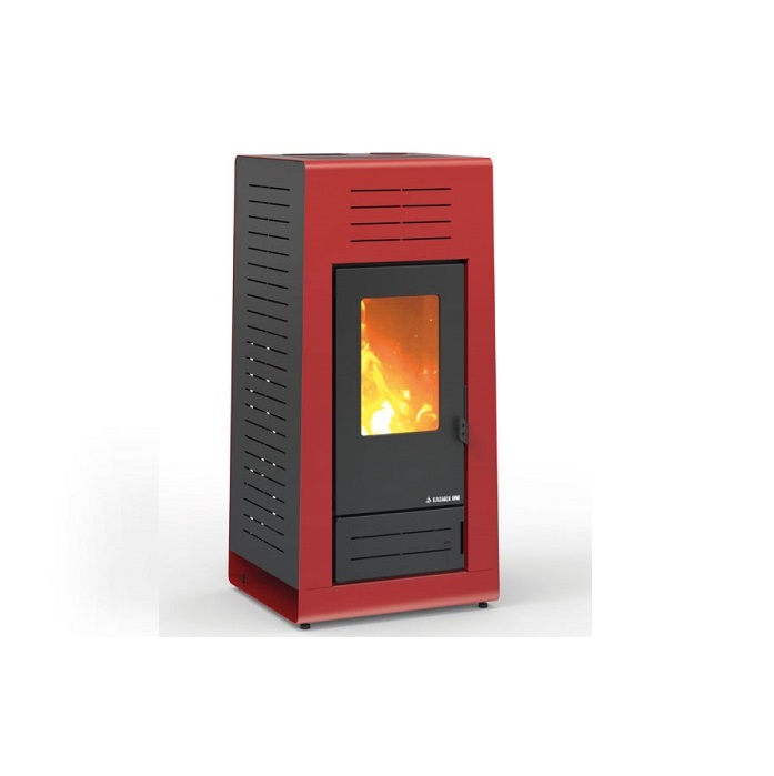 STUFA A PELLET AD ARIA PER CONVEZIONE NATURALE KARMEK ONE VENERE PLUS 10,83 KW IN ACCIAIO DISPONIBILE IN VARI  COLORI