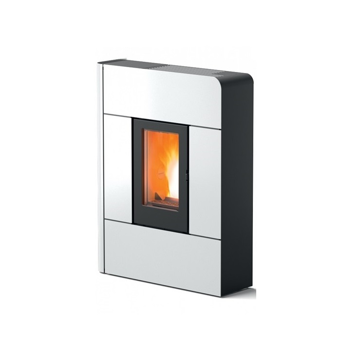 STUFA A PELLET IN ACCIAIO MCZ RAAM COMFORT AIR 8 S1 8 KW BIANCA