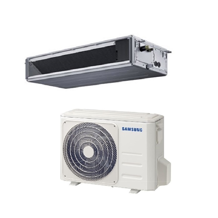 CLIMATIZZATORE CONDIZIONATORE SAMSUNG INVERTER CANALIZZABILE BASSA PREVALENZA R-32 24000 BTU AC071RNLDKH CLASSE A++-A CON COMANDO A FILO INCLUSO - NEW