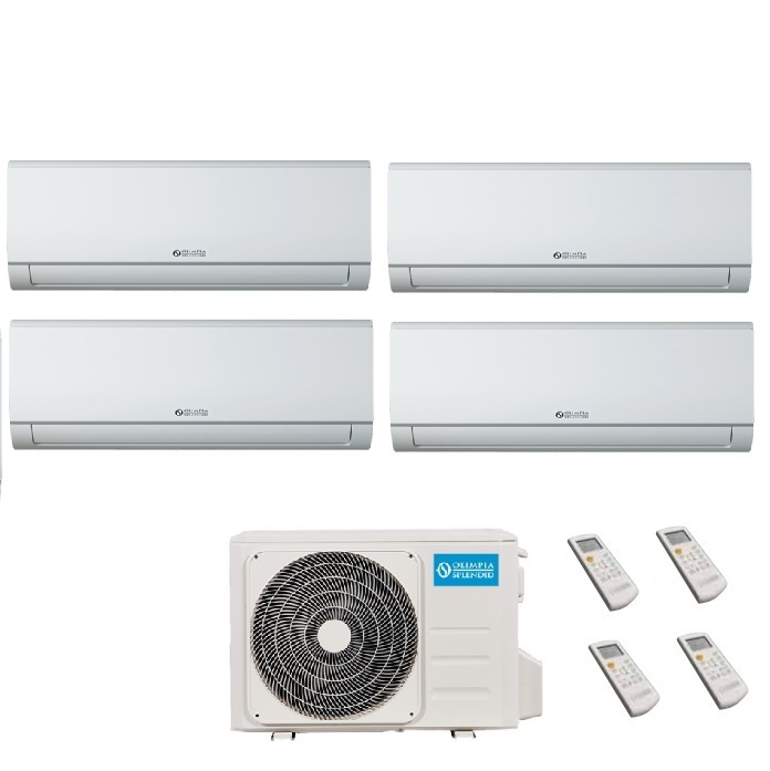 CLIMATIZZATORE CONDIZIONATORE OLIMPIA SPLENDID QUADRI SPLIT NEXYA S4 E INVERTER 9+9+9+9 CON OS-CEMYH28EI R-32 NEW WI-FI INTEGRATO