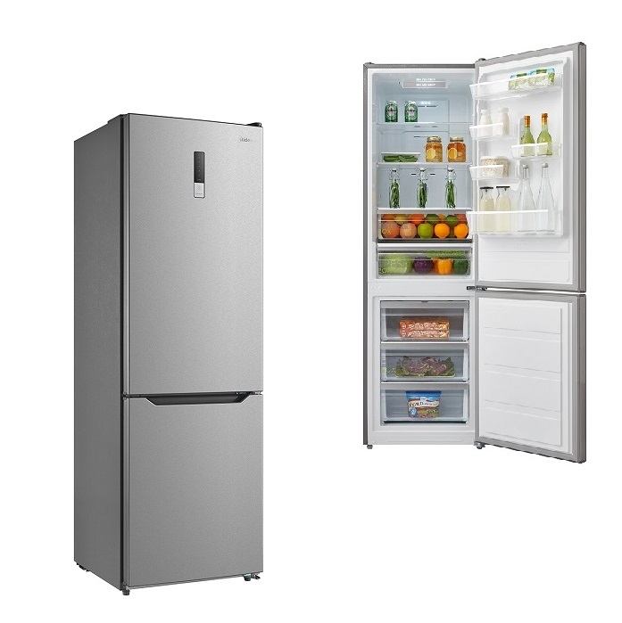 MIDEA FRIGORIFERO COMBINATO MIDEA MB400A2 CON FINITURA IN ACCIAIO TOTAL NO FROST CLASSE A++ CAPACITA’ 295 LITRI