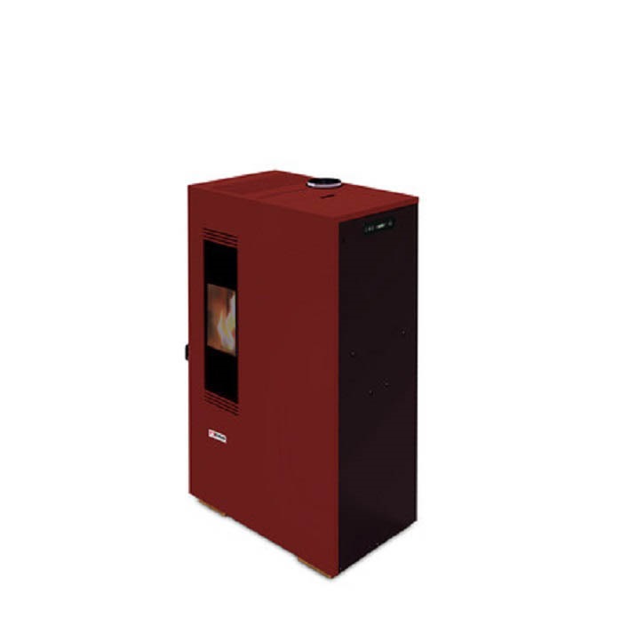 STUFA A PELLET 5 KW MINI KING 5 CON TELECOMANDO - COLORE BORDEAUX