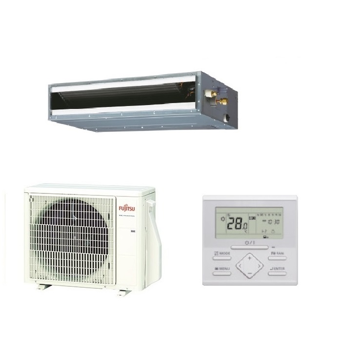 CLIMATIZZATORE CONDIZIONATORE FUJITSU SPLIT CANALIZZABILE INVERTER SERIE KL ECO 9000 BTU R-32 3NGF89110 ARXG09KLLAP A+ CON COMANDO A FILO INCLUSO NEW