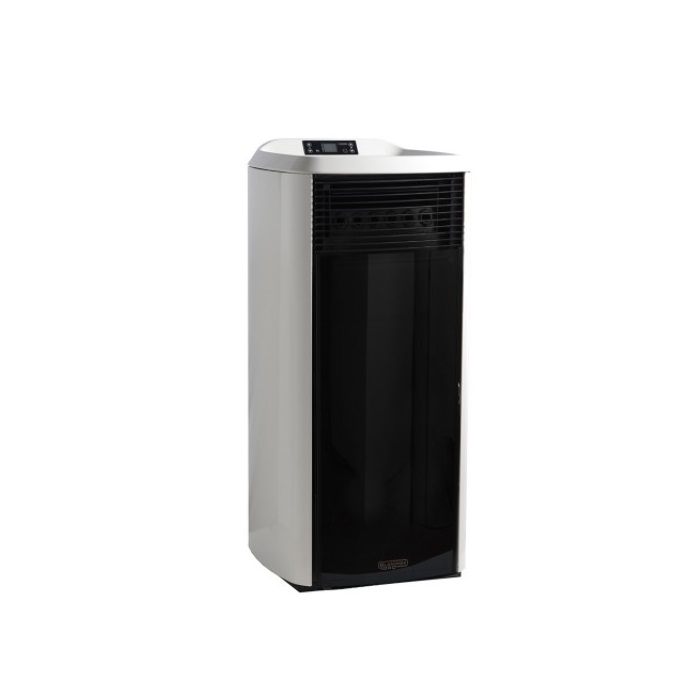 STUFA A PELLET AD ARIA VENTILATA LAMINOX VALENTINA AIR PLUS 16 KW BLACK LINE - COLORE BIANCA