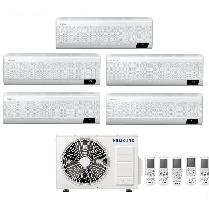 CLIMATIZZATORE CONDIZIONATORE SAMSUNG INVERTER PENTA SPLIT WINDFREE ELITE 7000+7000+7000+7000+12000 con AJ100TXJ R-32 CLASSE A++ WIFI - NEW 7+7+7+7+12