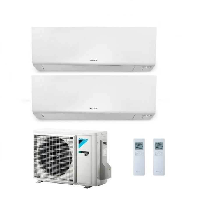 CLIMATIZZATORE CONDIZIONATORE DAIKIN DUAL SPLIT INVERTER serie R FTXM R-32 PERFERA WALL Bluevolution 12000+15000 con 2MXM68N9 WI-FI INCLUSO - NEW 12+15