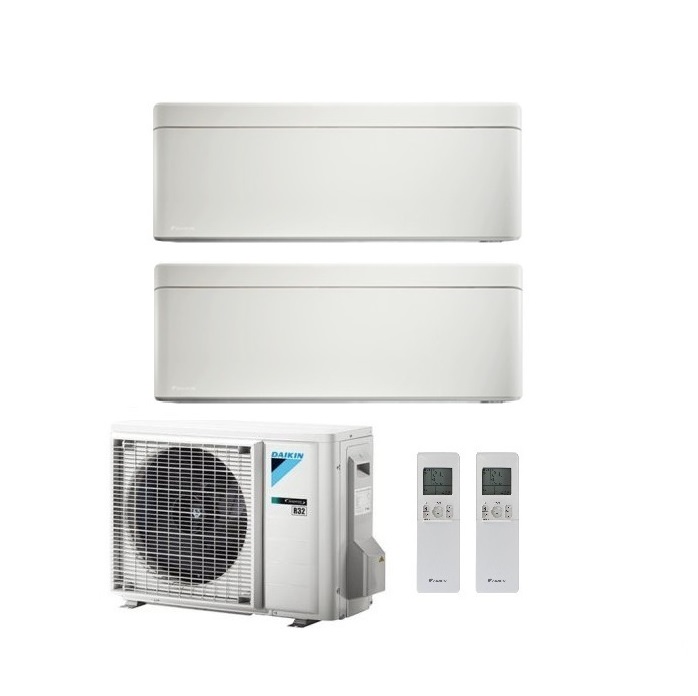 CLIMATIZZATORE CONDIZIONATORE DAIKIN BLUEVOLUTION DUAL SPLIT INVERTER STYLISH WHITE R-32 WI-FI 9000+18000 CON 2MXM68M9 FTXA-AW Garanzia Italiana 9+18