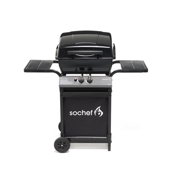 BARBECUE A GAS SOCHEF PEPITO COTTURA A PIETRA LAVICA COD. G20723 CON DUE BRUCIATORI