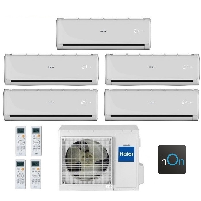 CLIMATIZZATORE CONDIZIONATORE HAIER PENTA SPLIT INVERTER TUNDRA PLUS R-32 9000+9000+9000+9000+9000 CON 5U105S2SS3FA WI-FI INTEGRATO 9+9+9+9+9 - NEW