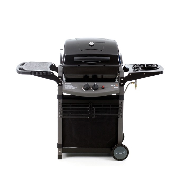 BARBECUE A GAS SOCHEF PIU' SAPORILLO COTTURA A PIETRA LAVICA COD. G20513 CON DUE BRUCIATORI