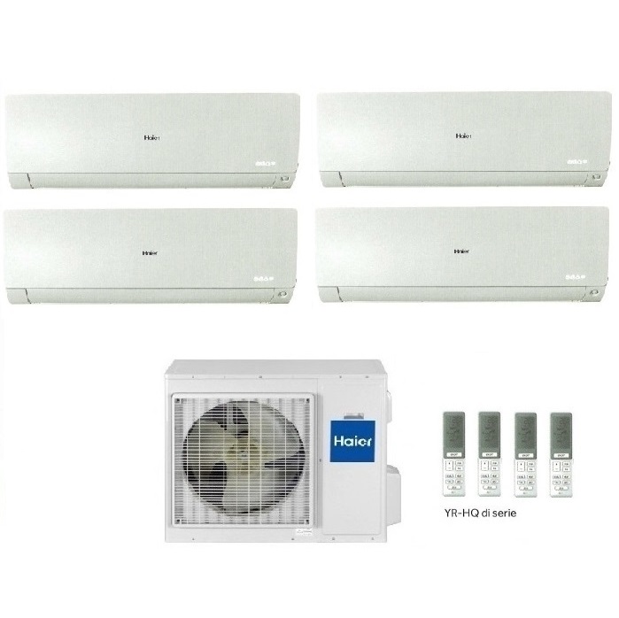 CLIMATIZZATORE CONDIZIONATORE HAIER QUADRI SPLIT INVERTER FLEXIS PLUS WHITE R-32 7000+9000+9000+12000 CON 4U75S2SR3FA WI-FI hOn NEW 7+9+9+12