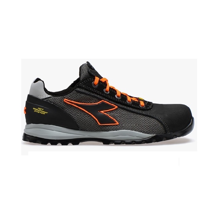 SCARPE ANTINFORTUNISTICA DIADORA UTILITY GLOVE NET LOW PRO S1P SRA ESD - COLORE ASFALTO/ARANCIONE FLUO cod. 701.173657