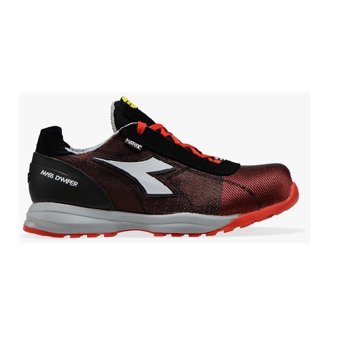 SCARPE ANTINFORTUNISTICA DIADORA UTILITY GLOVE MDS MATRYX LOW S1P HRO SRC - COLORE POPPY RED/GREY cod. 701.176198 - NEW