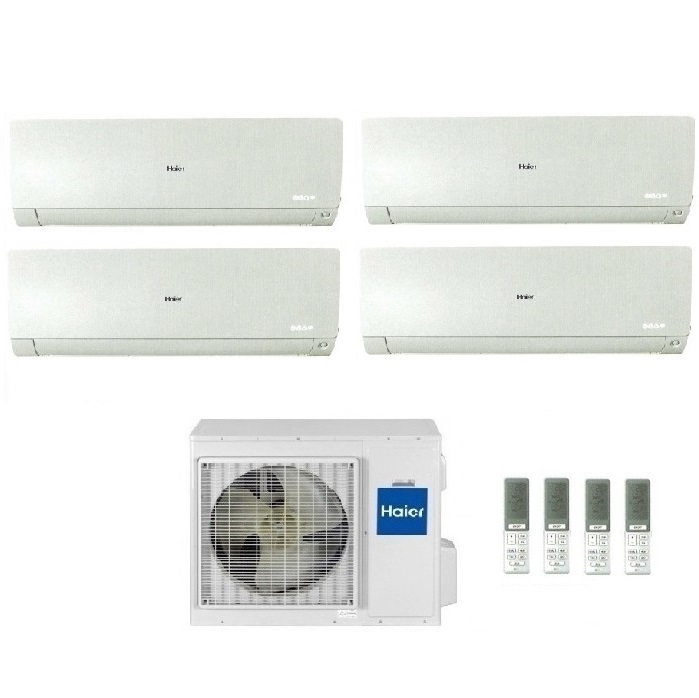 CLIMATIZZATORE CONDIZIONATORE HAIER QUADRI SPLIT INVERTER FLEXIS PLUS WHITE R-32 7000+9000+12000+12000 CON 4U75S2SR3FA WI-FI hOn NEW 7+9+12+12